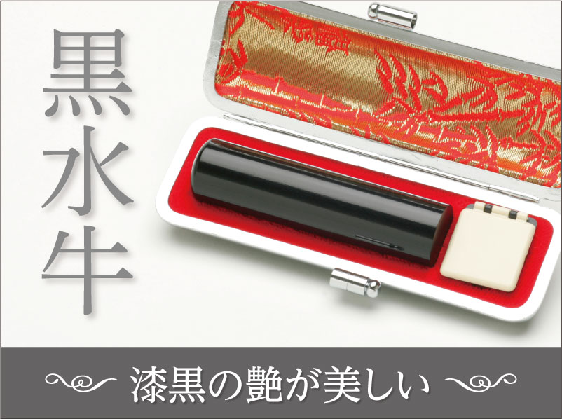 漆黒の艶が美しい 黒水牛